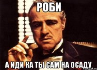 роби а иди ка ты сам на осаду