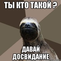 ты кто такой ? давай досвидание