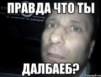 правда что ты далбаеб?