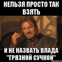 нельзя просто так взять и не назвать влада "грязной сучкой"