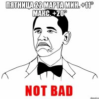 пятница 22 марта мин. +11° макс. +20° 