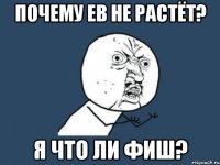 почему ев не растёт? я что ли фиш?