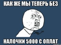 как же мы теперь без налочки 5000 с оплат