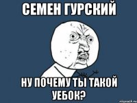 семен гурский ну почему ты такой уебок?