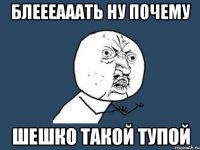 блеееааать ну почему шешко такой тупой