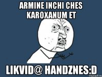 armine inchi ches karoxanum et likvid@ handznes:d