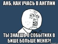 анб, как учась в англии ты знаешь о событиях в бише больше меня?!