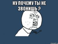 ну почему ты не звонишь ? 