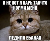 я не кот я царь такчто корми меня педила ебаная