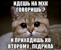 идешь на мхк говоришь ? и приходишь ко второму , педрила