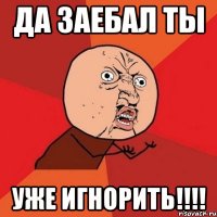 да заебал ты уже игнорить!!!