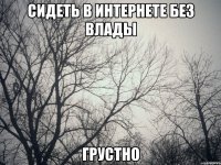 сидеть в интернете без влады грустно