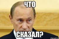 что сказал?