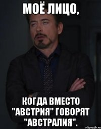 моё лицо, когда вместо "австрия" говорят "австралия".