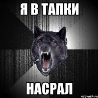 я в тапки насрал