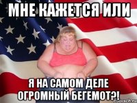 мне кажется или я на самом деле огромный бегемот?!