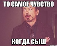 то самое чувство когда сыш