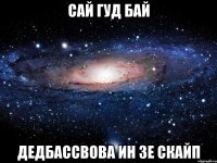 сай гуд бай дедбассвова ин зе скайп