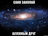 саня закопай ахуенный друг