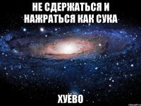 не сдержаться и нажраться как сука хуёво