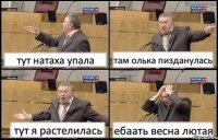 тут натаха упала там олька пизданулась тут я растелилась ебаать весна лютая