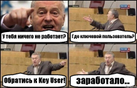 У тебя ничего не работает? Где ключевой пользователь? Обратись к Key User! заработало...