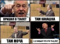 Пришол в туалет там какашка там моча А ,я забыл что это ту-а-лкт