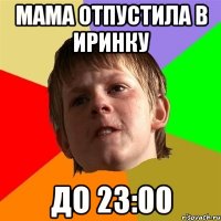 мама отпустила в иринку до 23:00