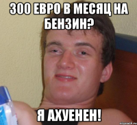 300 евро в месяц на бензин? я ахуенен!