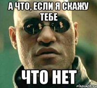 а что, если я скажу тебе что нет