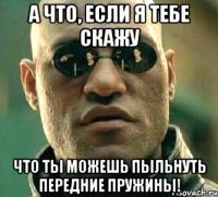 а что, если я тебе скажу что ты можешь пыльнуть передние пружины!