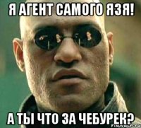 я агент самого язя! а ты что за чебурек?