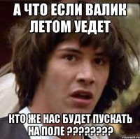 а что если валик летом уедет кто же нас будет пускать на поле ???