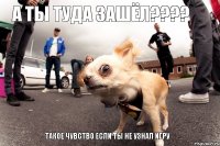 а ты туда зашёл??? такое чувство если ты не узнал игру