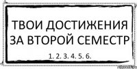 твои достижения за второй семестр 1. 2. 3. 4. 5. 6.