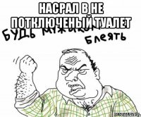 насрал в не потключеный туалет 