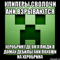 кпиперы сволочи ани взрываются херобрин где он а люди в домах дебилы ани похожи на херобрина