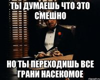 ты думаешь что это смешно но ты переходишь все грани насекомое