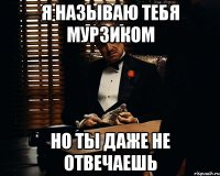 я называю тебя мурзиком но ты даже не отвечаешь