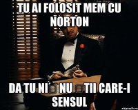 tu ai folosit mem cu norton da tu niș nu știi care-i sensul