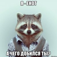 я - енот а чего добился ты?