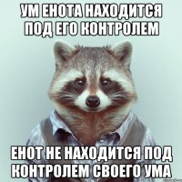 ум енота находится под его контролем енот не находится под контролем своего ума