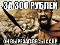 за 300 рублей он вырезал весь iccup