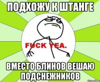 подхожу к штанге вместо блинов вешаю подснежников