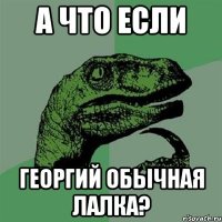 а что если георгий обычная лалка?