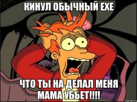 кинул обычный exe что ты на делал меня мама убьет!!!