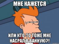 мне кажется или кто-то тоже мне насрал в ванную?!