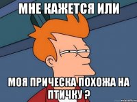 мне кажется или моя прическа похожа на птичку ?