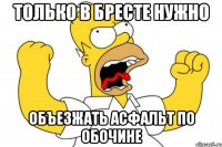 только в бресте нужно объезжать асфальт по обочине