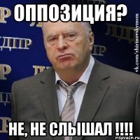 оппозиция? не, не слышал !!!